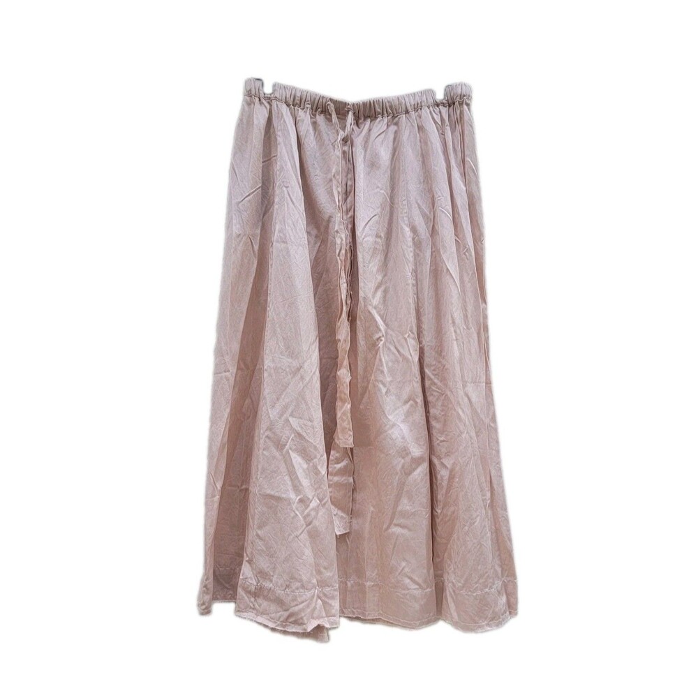 sula maxi skirt 100% silk raw hem Blush Pink sz M boho Fairy